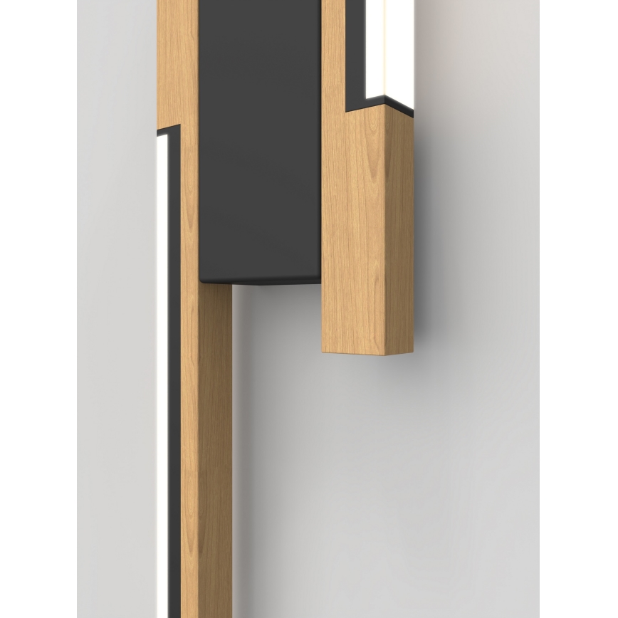 Wofi 4031-206- светодиодный диммируемый настенный светильник PALERMO 11W/230V из каучукового дерева