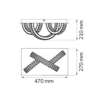 Wofi 4293.03.01.8000 - Светодиодный потолочный светильник ANESA LED/11W/230V