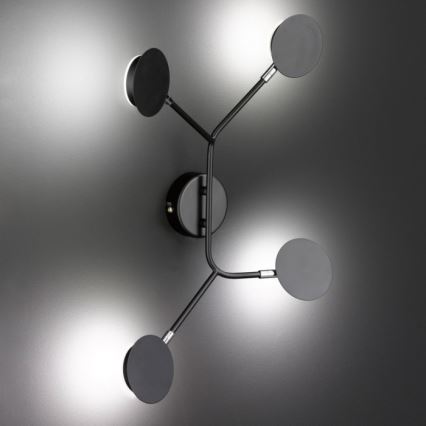 Wofi 446604109000 - Світильник настінний LED BELIZE 4xLED/5W/230V 3000K чорний