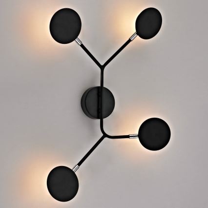 Wofi 446604109000 - Светодиодный настенный светильник BELIZE 4xLED/5W/230V 3000K черный