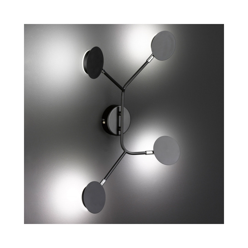 Wofi 446604109000 - Светодиодный настенный светильник BELIZE 4xLED/5W/230V 3000K черный