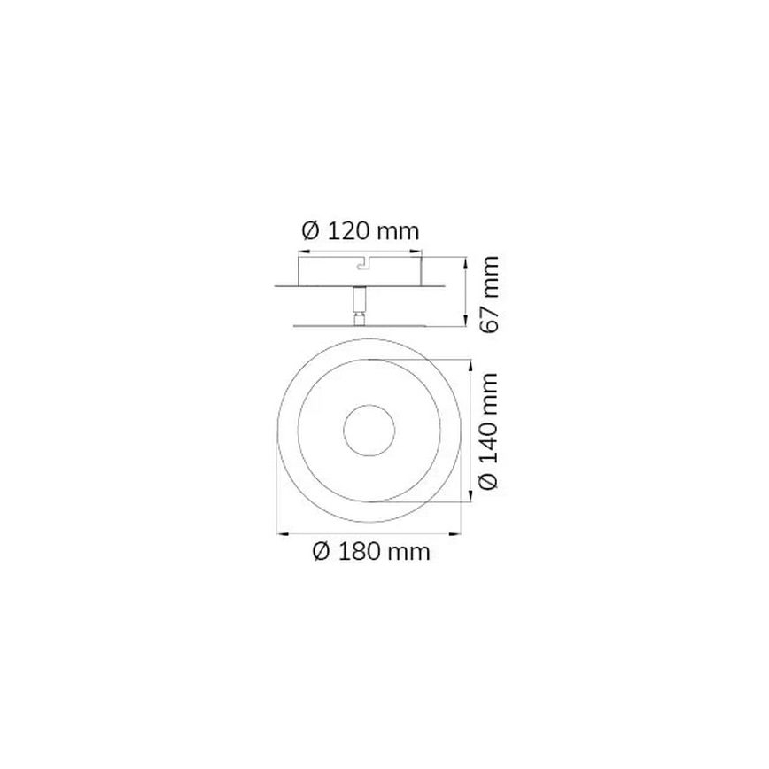 Wofi 451901159000 - Светодиодный настенный светильник AFIR LED/6W/230V золотистый
