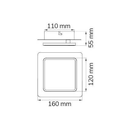 Wofi 4785.01.10.9000 - Світлодіодний настінний світильник SUTTER LED/4,5W/230V 3000K чорний