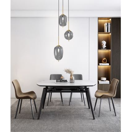 Wofi 5007-302 - Підвісна люстра BELLEVILLE 3xE14/40W/230V чорний/золотий