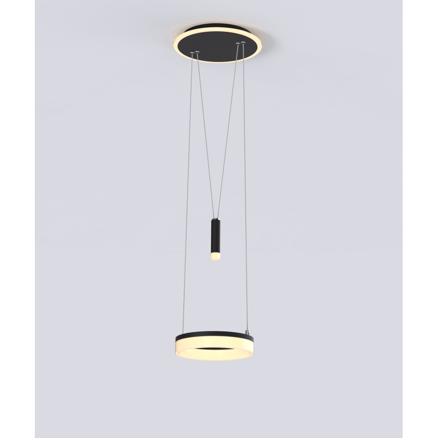 Wofi 6054-302 - Світлодіодна підвісна люстра з регулюванням яскравості JESSE LED/15,5W/230V чорний