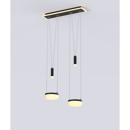 Wofi 6054-502 - Світлодіодна підвісна люстра з регулюванням яскравості JESSE LED/21W/230V чорний