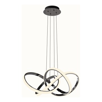 Wofi 6134-105L - Светодиодная подвесная люстра с регулированием яркости INDIGO LED/50W/230V черный/блестящий хром
