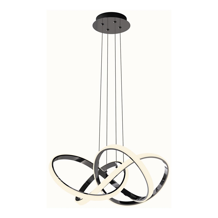 Wofi 6134-105L - Светодиодная подвесная люстра с регулированием яркости INDIGO LED/50W/230V черный/блестящий хром