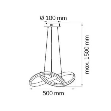 Wofi 6823.01.10.9500 - Светодиодная подвесная люстра с регулированием яркости SOLO LED/28W/230V