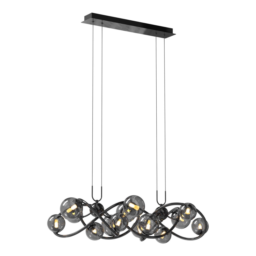 Wofi 7014-1405 - Светодиодная подвесная люстра NANCY 14xG9/3,5W/230V черный/блестящий хром