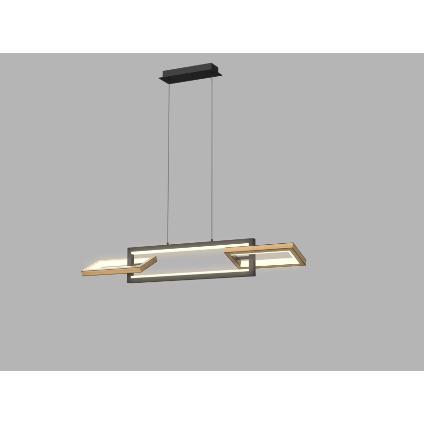 Wofi 7022-306 - Светодиодная подвесная люстра с регулированием яркости MATERA LED/30W/230V черный/коричневый