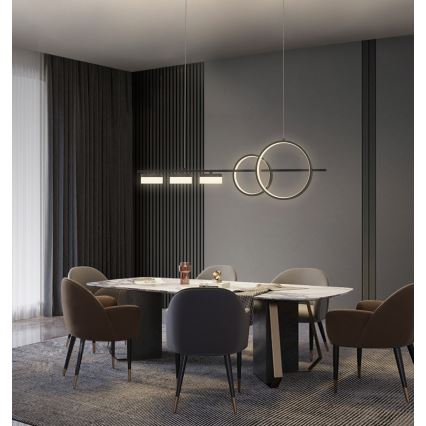 Wofi 7030-502 - Светодиодная подвесная люстра с регулированием яркости MESSINA LED/40W/230V черный