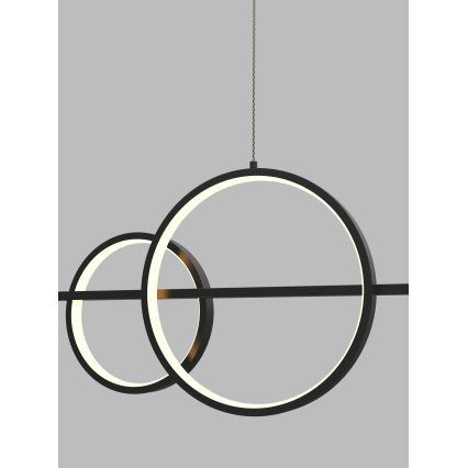 Wofi 7030-502 - Світлодіодна підвісна люстра з регулюванням яскравості MESSINA LED/40W/230V чорний