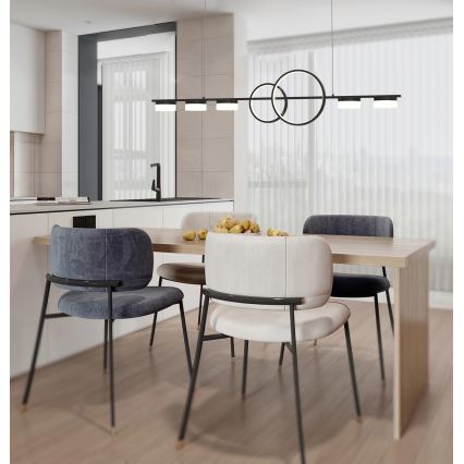 Wofi 7030-702 - Светодиодная подвесная люстра с регулированием яркости MESSINA LED/57W/230V черный