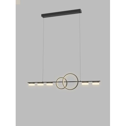 Wofi 7030-702 - Светодиодная подвесная люстра с регулированием яркости MESSINA LED/57W/230V черный