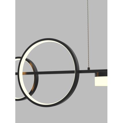 Wofi 7030-702 - Светодиодная подвесная люстра с регулированием яркости MESSINA LED/57W/230V черный