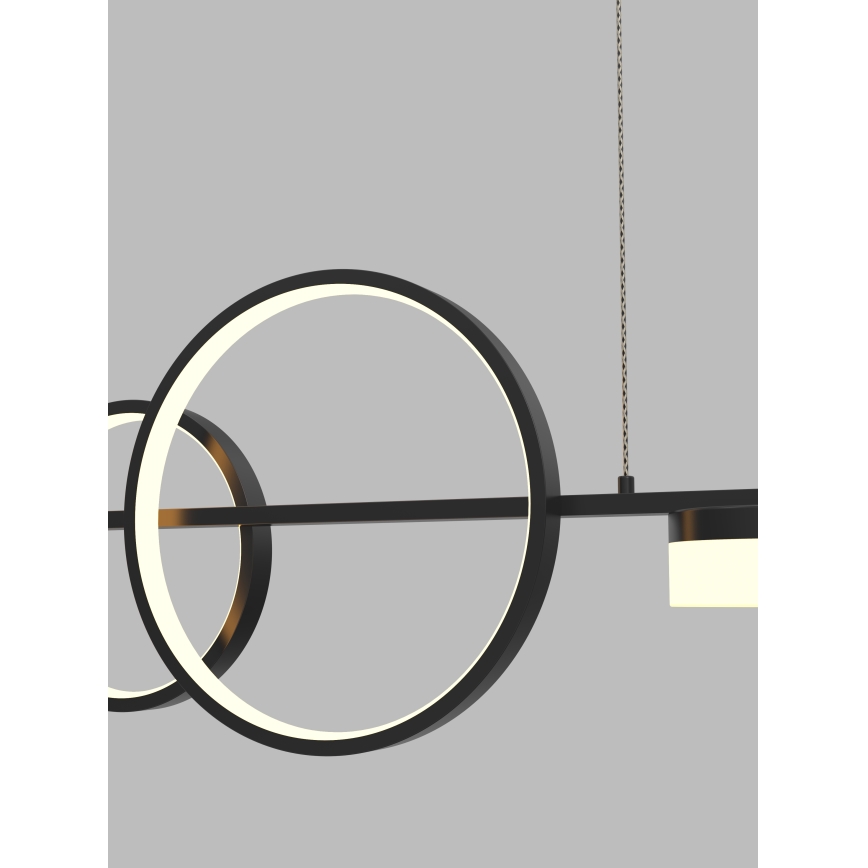 Wofi 7030-702 - Светодиодная подвесная люстра с регулированием яркости MESSINA LED/57W/230V черный
