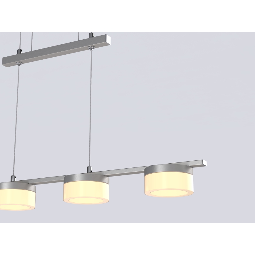 Wofi 7054-503 - Світлодіодна підвісна люстра з регулюванням яскравості JESSE LED/21W/230V матовий хром