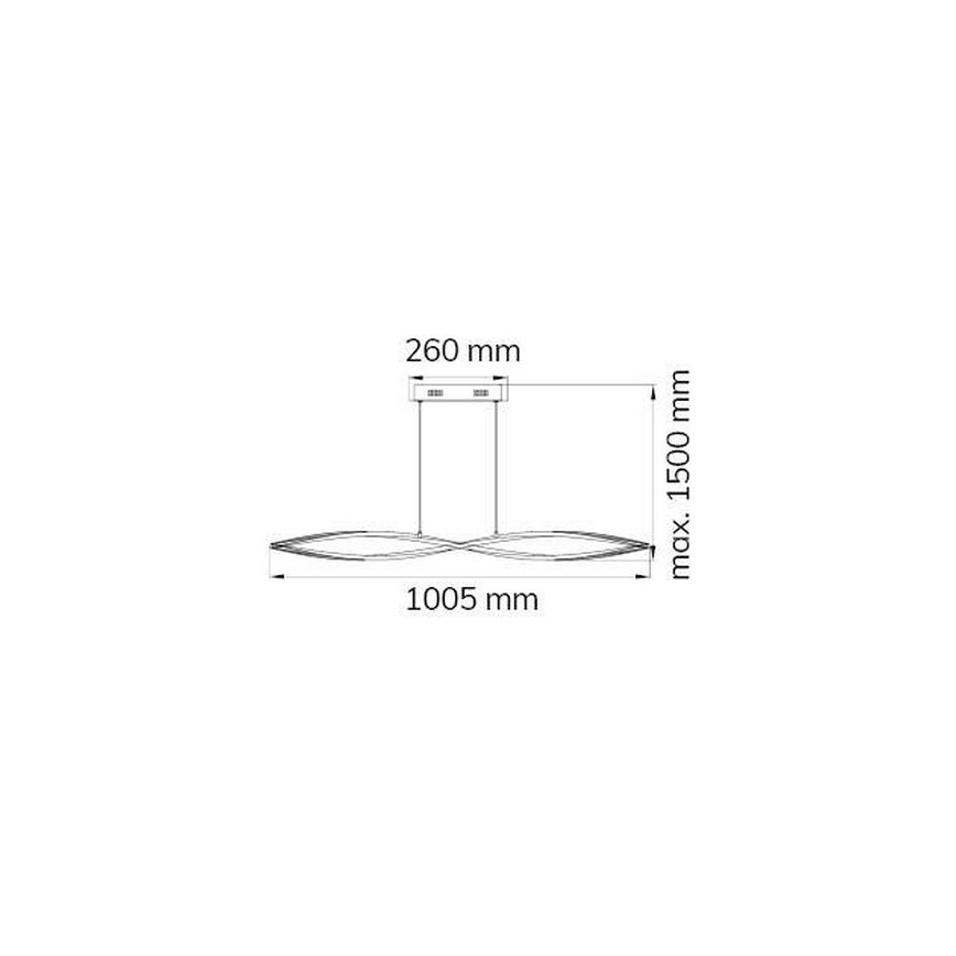 Wofi 7152.02.01.6000 - Світлодіодна регульована люстра на тросі IDANA 2xLED/13,5W/230V