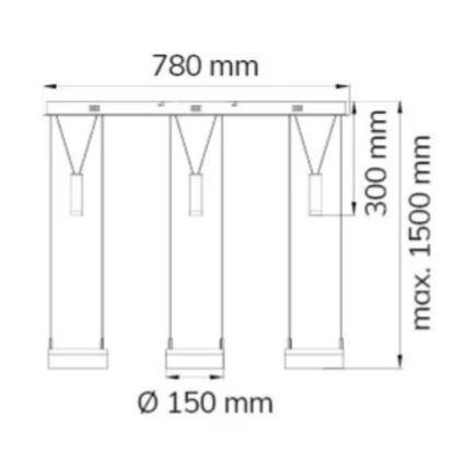 Wofi 7263.06.54.6000 - Світлодіодна регульована люстра на тросі JETTE 3xLED/7,5W/230V + 3xLED/1W