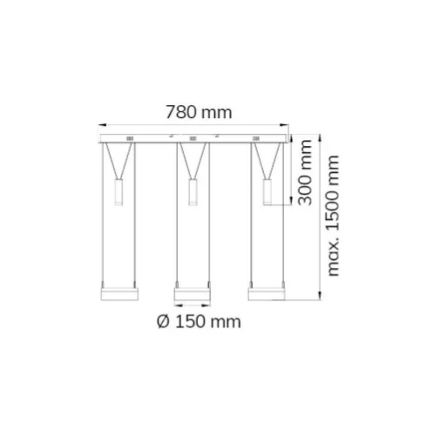 Wofi 7263.06.54.6000 - Світлодіодна регульована люстра на тросі JETTE 3xLED/7,5W/230V + 3xLED/1W