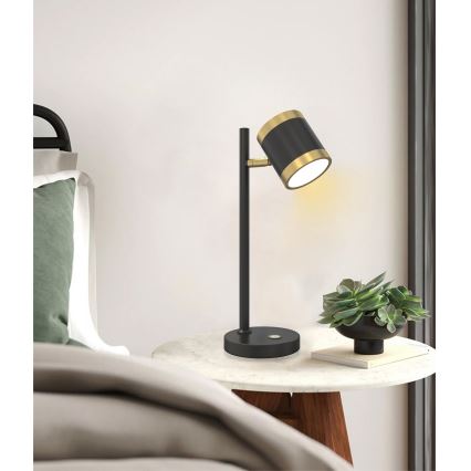 Wofi 8003-104S - Настільна LED лампа з регулюванням яскравості TOULOUSE LED/10W/230V чорний/золотий