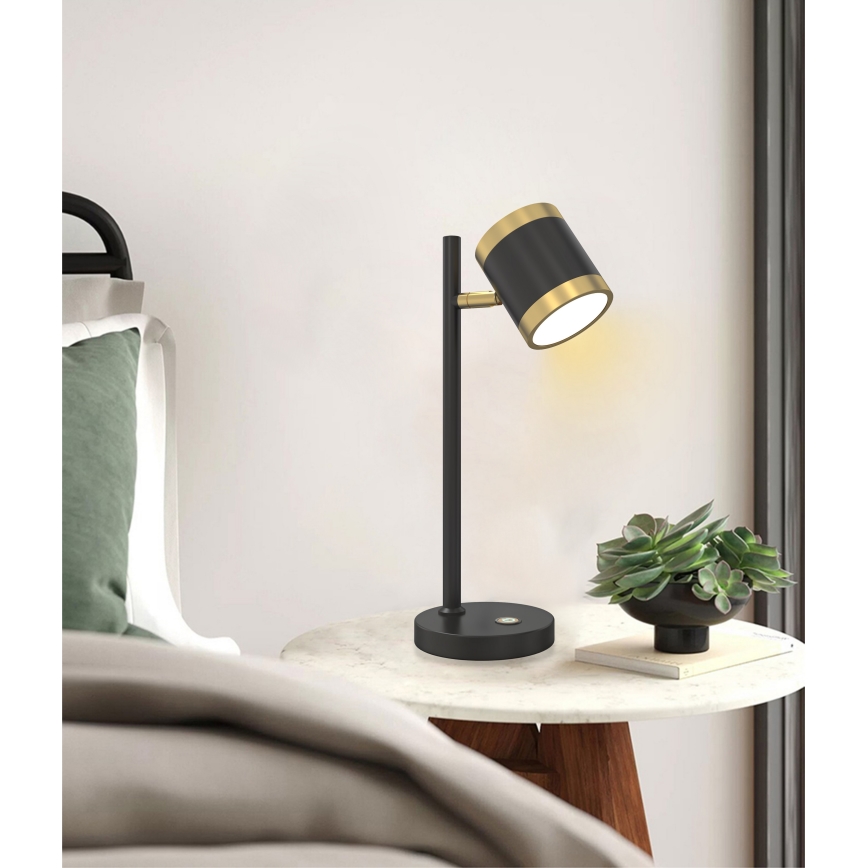 Wofi 8003-104S - Настільна LED лампа з регулюванням яскравості TOULOUSE LED/10W/230V чорний/золотий