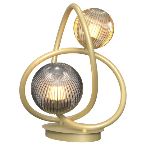 Wofi 8015-204 - Светодиодная настольная лампа METZ 2xG9/3,5W/230V золотистый/серый