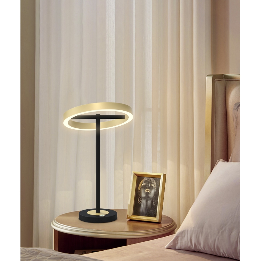 Wofi 8016-104 - LED Сенсорна настільна лампа з регулюванням яскравості BREST LED/10,5W/230V чорний/золотий