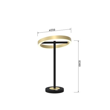 Wofi 8016-104 - LED Сенсорна настільна лампа з регулюванням яскравості BREST LED/10,5W/230V чорний/золотий