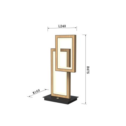 Wofi 8023-206 - Сенсорна настільна LED лампа з регулюванням яскравості PESCARA LED/21W/230V