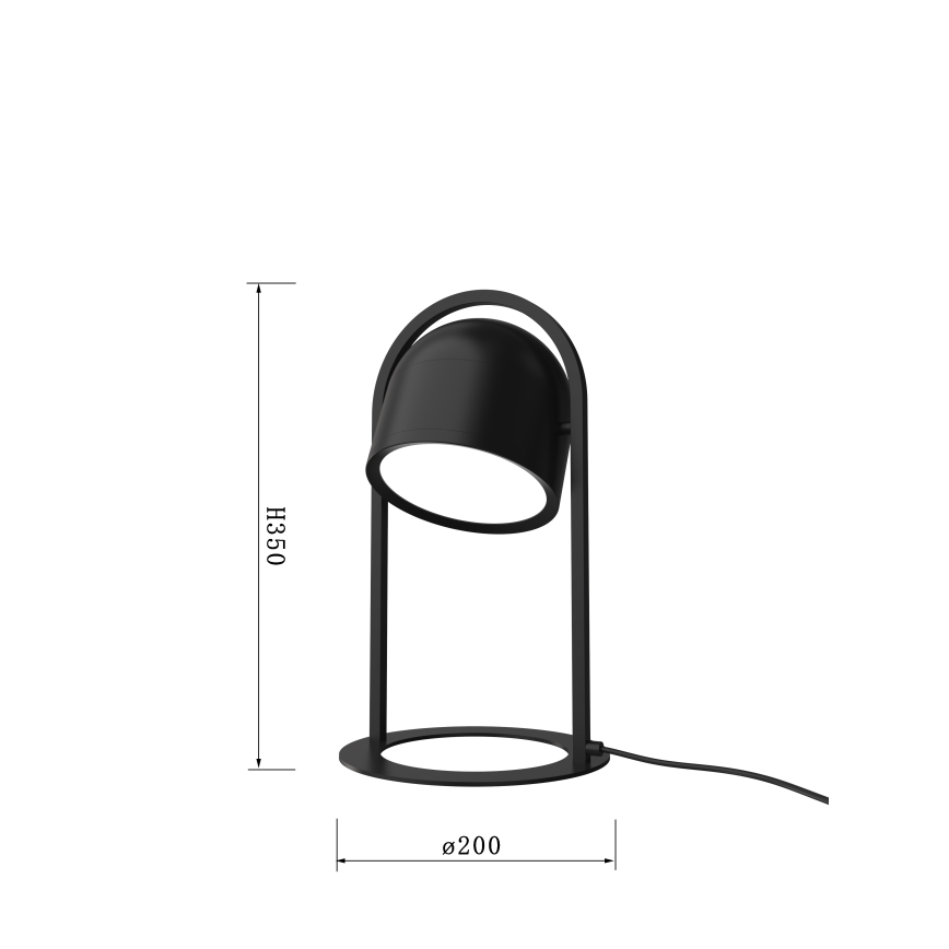 Wofi 8045-102 - LED Сенсорна настільна лампа з регулюванням яскравості NIZZA LED/10,5W/230V чорний