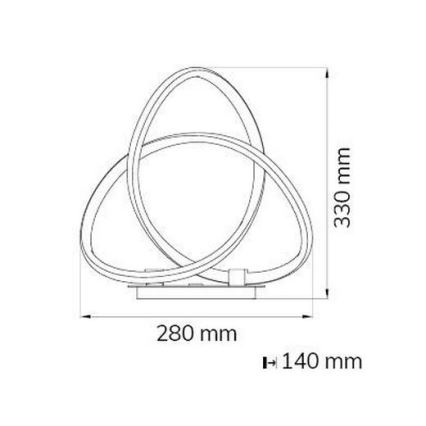 Wofi 8134.01.88.9000 - Настільна LED лампа з регулюванням яскравості INDIGO LED/19W/230V