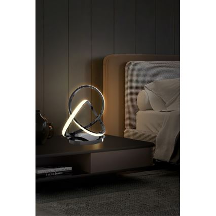 Wofi 8134-105 - LED Сенсорна настільна лампа з регулюванням яскравості INDIGO LED/10,5W/230V чорний/глянцевий хром
