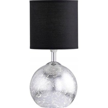 Wofi 8149.02.70.6010 - Настольная лампа CARMEN 1xE14/40W/230V чёрная/серебристая