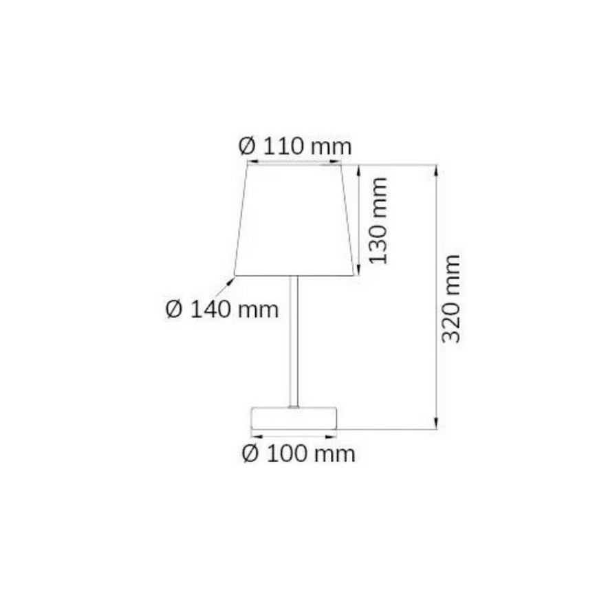 Wofi 8324.01.10.0000 - Настольная лампа CESENA 1xE14/42W/230V черный
