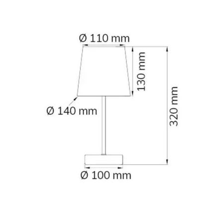 Wofi 832401949000 - Настольная лампа CESENA 1xE14/42W/230V розовый