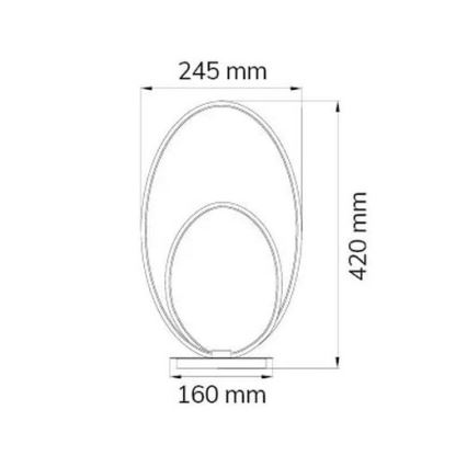 Wofi 8762.01.06.9000 - Настільна LED лампа з регулюванням яскравості NIA LED/16W/230V білий
