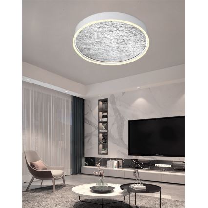Wofi 9002-103L - Светодиодный потолочный светильник с регулированием яркости BORDEAUX LED/60W/230V серебристый