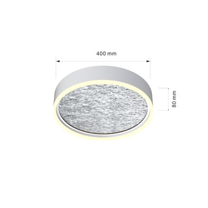 Wofi 9002-103M - Светодиодный потолочный светильник с регулированием яркости BORDEAUX LED/37W/230V серебристый