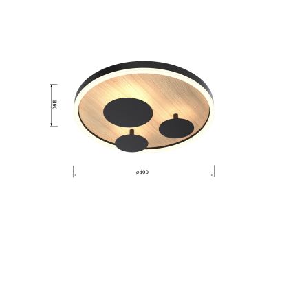 Wofi 9013-306S - Светодиодный потолочный светильник с регулированием яркости REIMS LED/26W/230V
