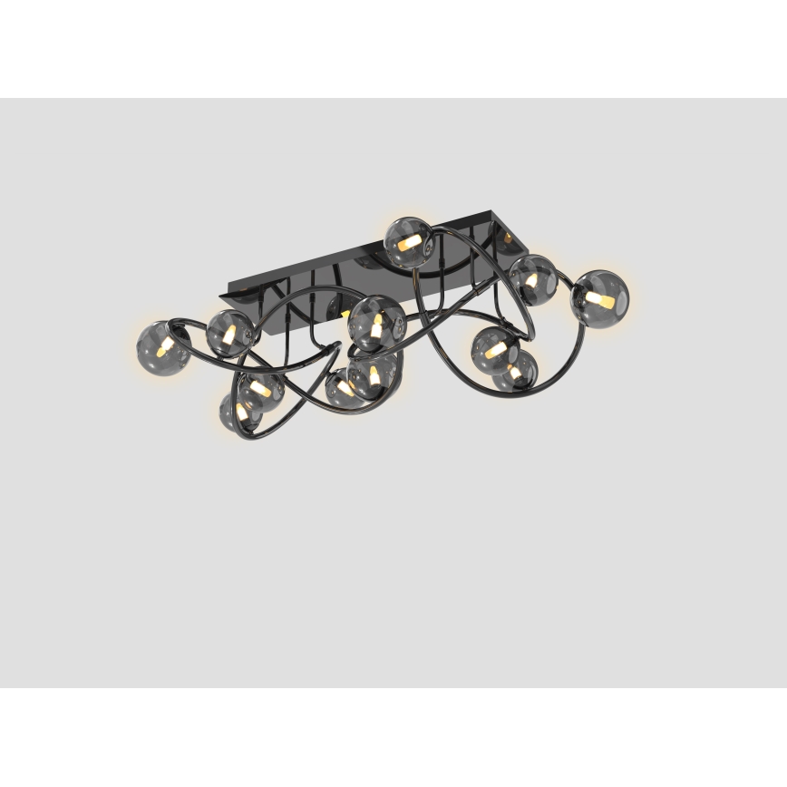 Wofi 9014-1205 - Светодиодная припотолочная люстра NANCY 12xG9/3,5W/230V черный/блестящий хром