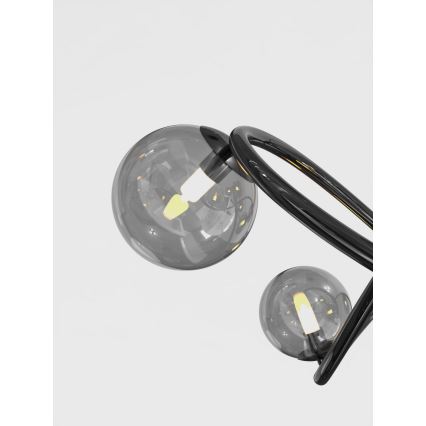 Wofi 9014-1205 - Светодиодная припотолочная люстра NANCY 12xG9/3,5W/230V черный/блестящий хром