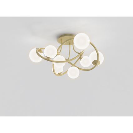 Wofi 9014-801 - Пристельова LED люстра NANCY 8xG9/3,5W/230V золотий/білий