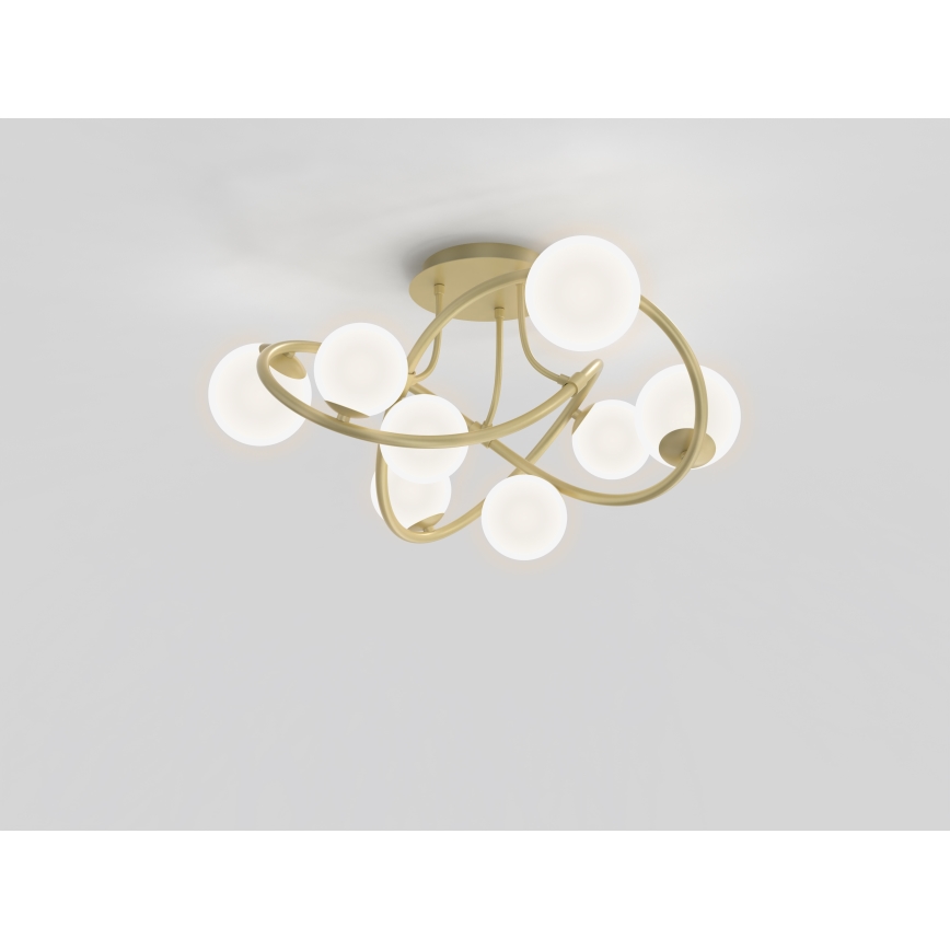 Wofi 9014-801 - Пристельова LED люстра NANCY 8xG9/3,5W/230V золотий/білий