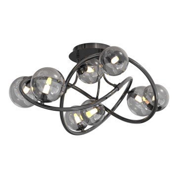 Wofi 9014-805 - Пристельова LED люстра NANCY 8xG9/3,5W/230V чорний/глянцевий хром