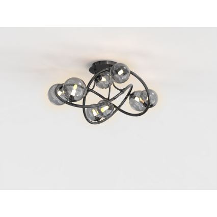 Wofi 9014-805 - Пристельова LED люстра NANCY 8xG9/3,5W/230V чорний/глянцевий хром