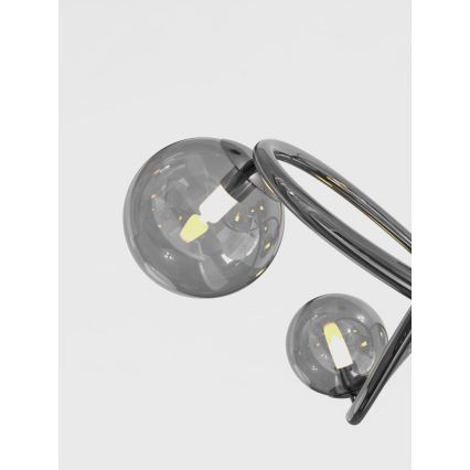 Wofi 9014-805 - Светодиодная припотолочная люстра NANCY 8xG9/3,5W/230V черный/блестящий хром
