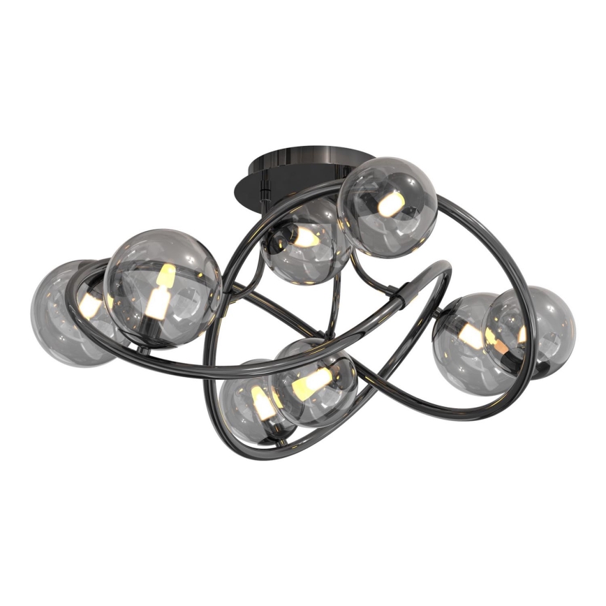 Wofi 9014-805 - Светодиодная припотолочная люстра NANCY 8xG9/3,5W/230V черный/блестящий хром
