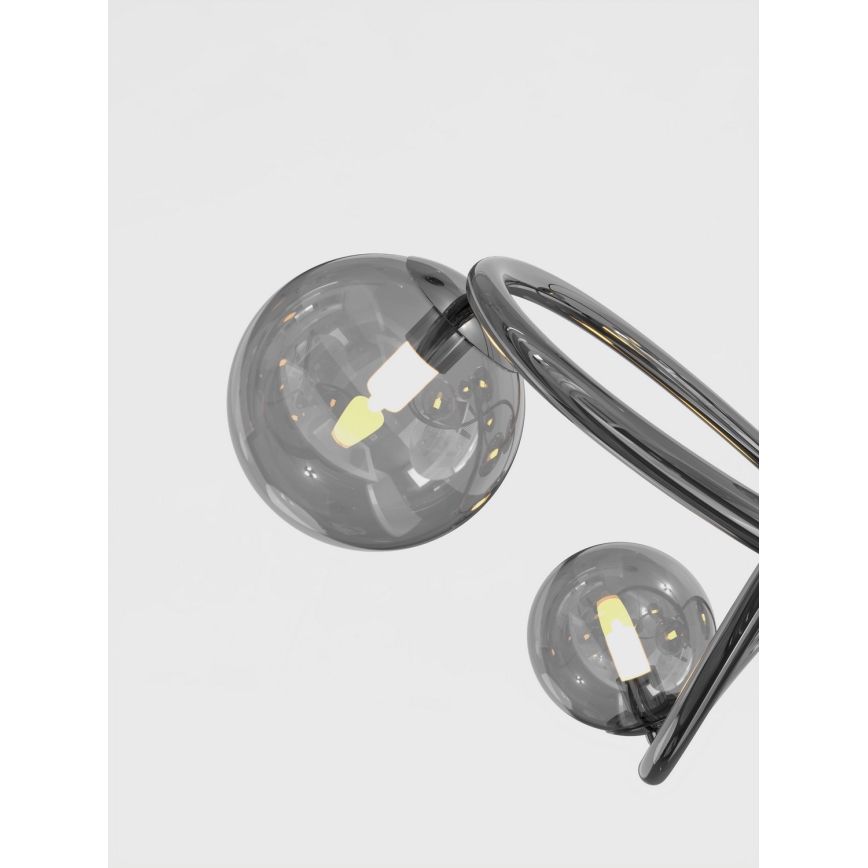 Wofi 9014-805 - Светодиодная припотолочная люстра NANCY 8xG9/3,5W/230V черный/блестящий хром
